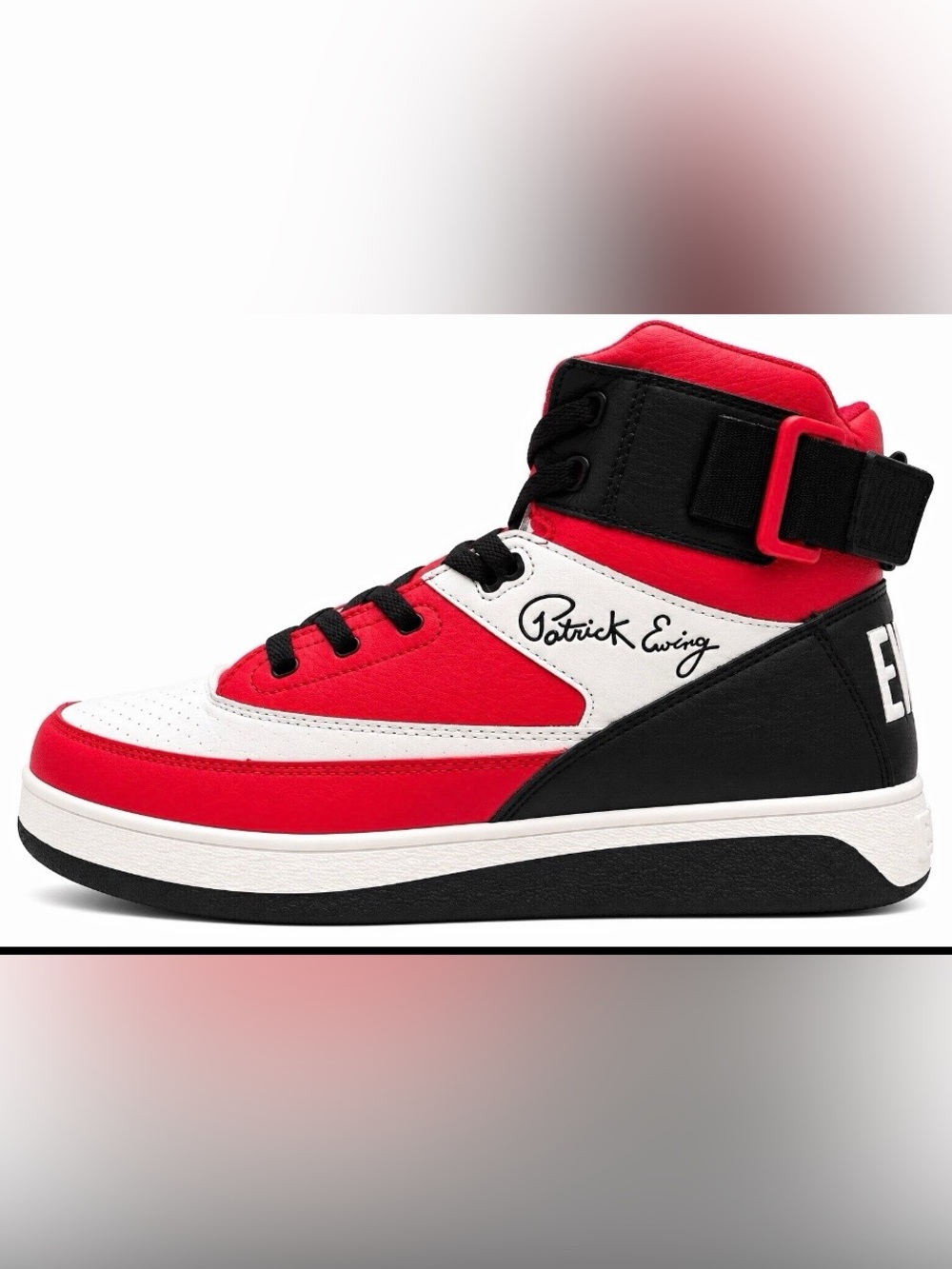Ewing 33 Orion Strap Men’s 10.5 Red White Black High Top Basketball Shoes NIB